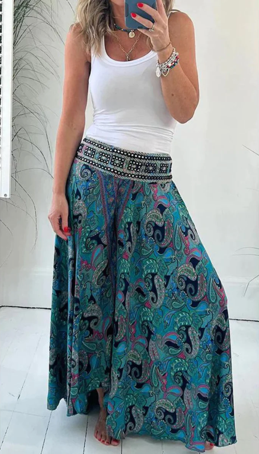 Levoire | Pantalon Boho Bleu