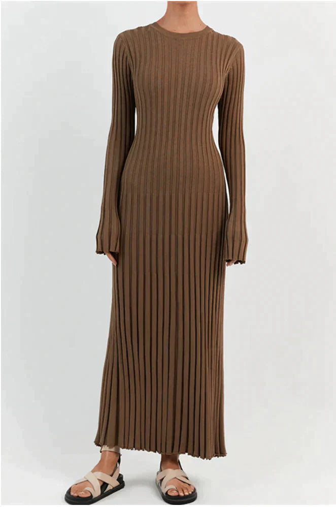 Levoire | Robe Maxi Élégante Braun