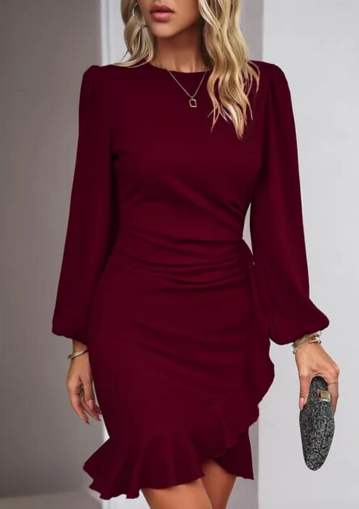 Levoire | Robe Bodycon Étroit Pour Des Looks Élégants Rouge foncé