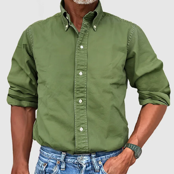 Levoire | Chemise À Coupe Régulière Décontractée Vert militaire