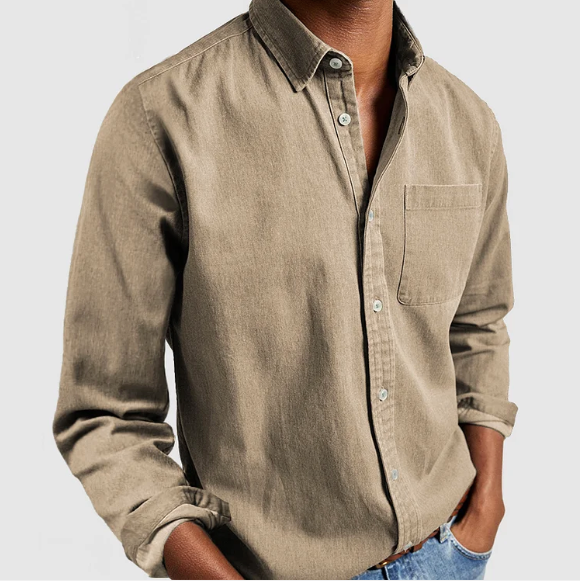 Levoire | Chemise Homme Smart Décontractée Beige