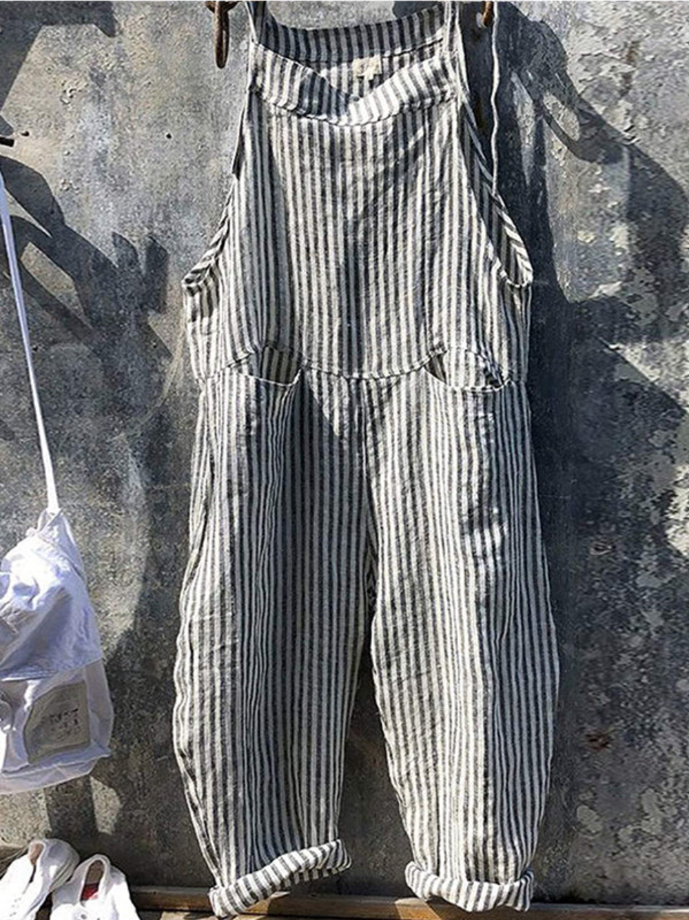 Levoire | Robe Femme Sans Manches Rayée Gris