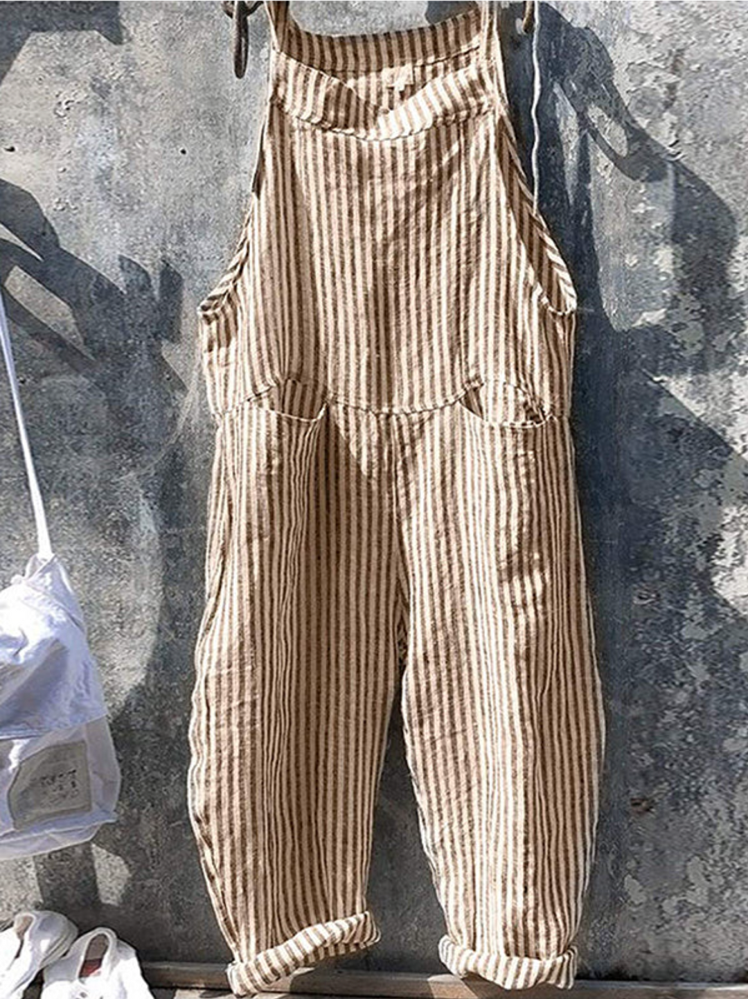 Levoire | Robe Femme Sans Manches Rayée Braun