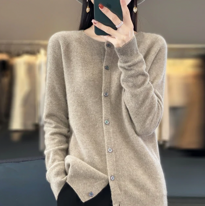 Levoire | Luxurise Veste En Laine Tricoté Braun