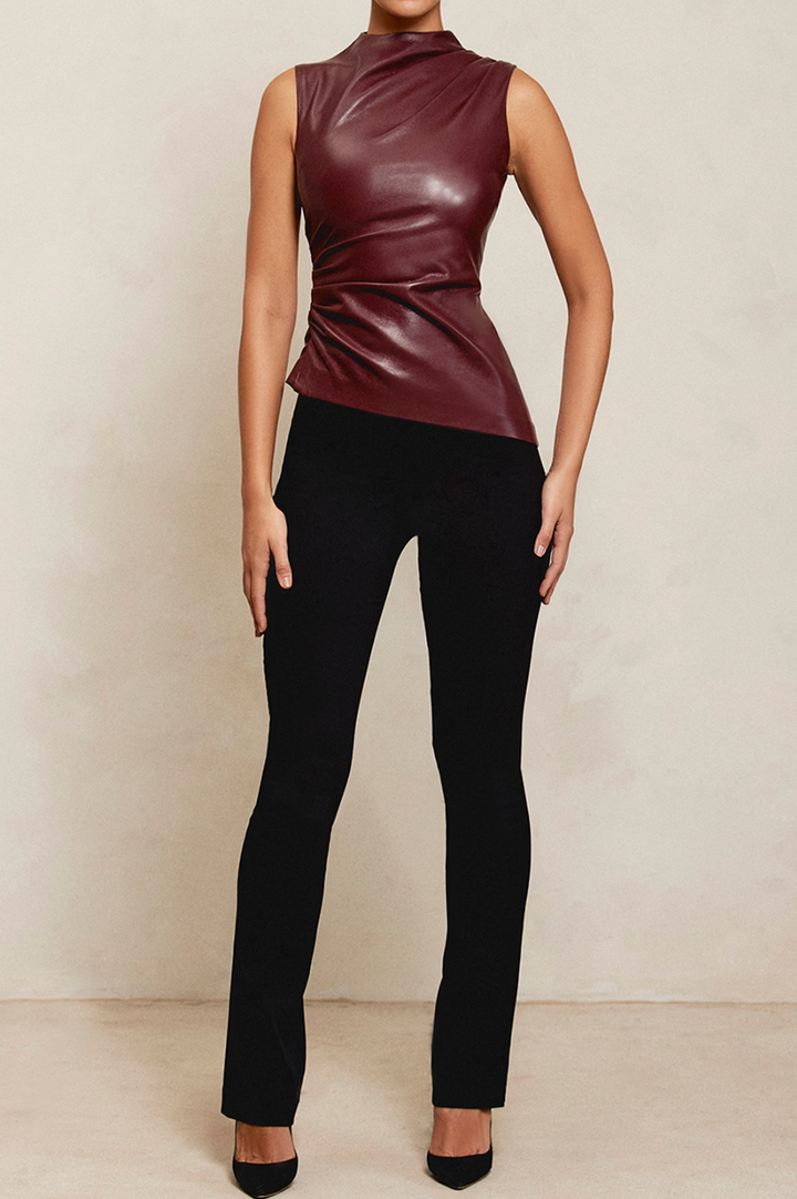 Levoire | Top En Cuir Slim Fit De Luxe