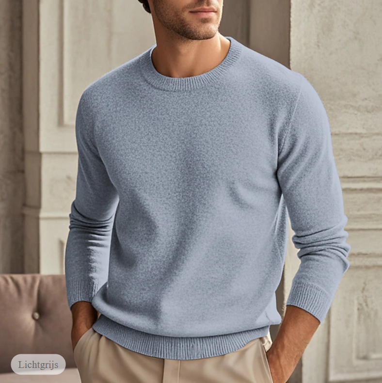 Levoire | Pull En Cachemire Luxueux À Col Rond Pour Hommes Bleu