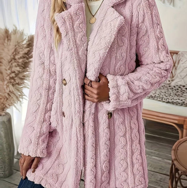 Levoire | Veste D'Hiver À Manches Longues Réversible Avec Fixation Par Bouton Rosa