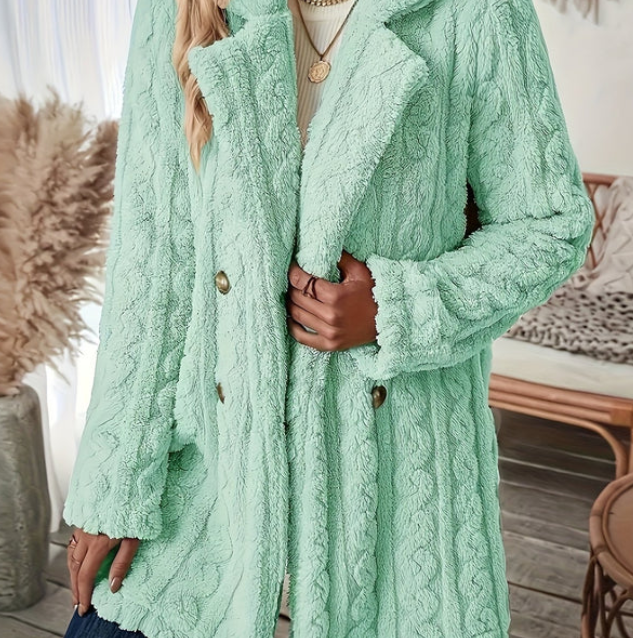 Levoire | Veste D'Hiver À Manches Longues Réversible Avec Fixation Par Bouton Vert clair