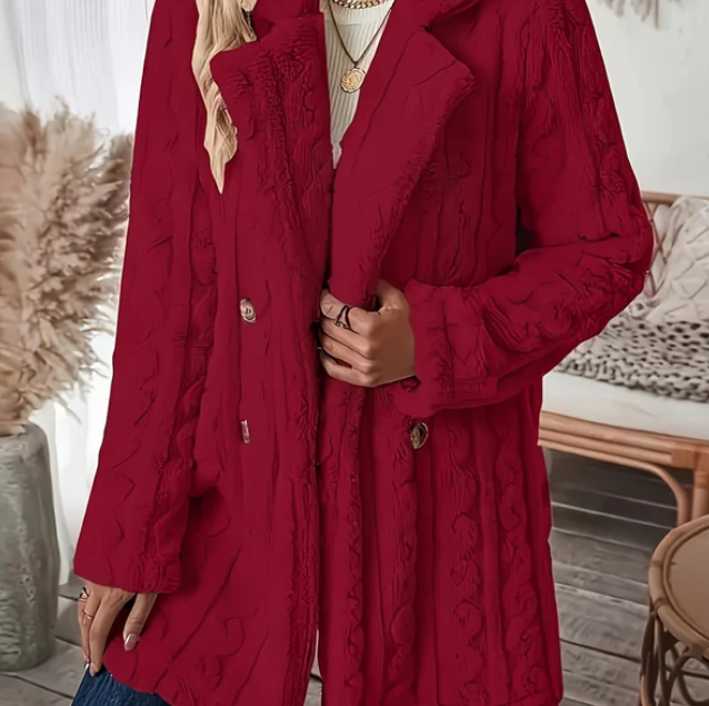Levoire | Veste D'Hiver À Manches Longues Réversible Avec Fixation Par Bouton Rot