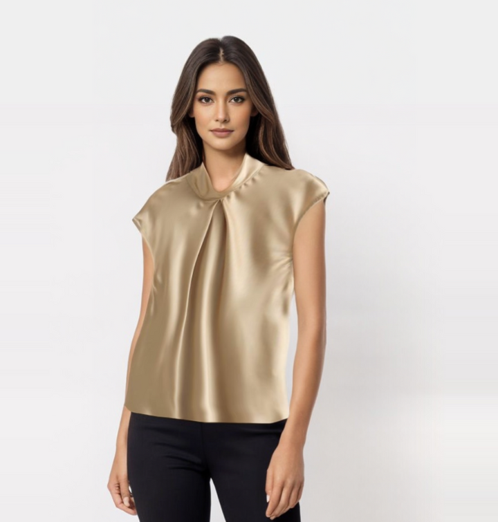 Levoire | Blouse En Satin Sans Manches Élégante