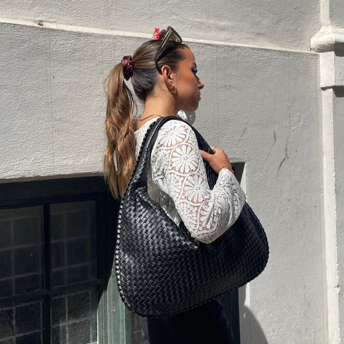 Levoire | Grand Un Ceinture Sac Tissé Simili Cuir Sacs