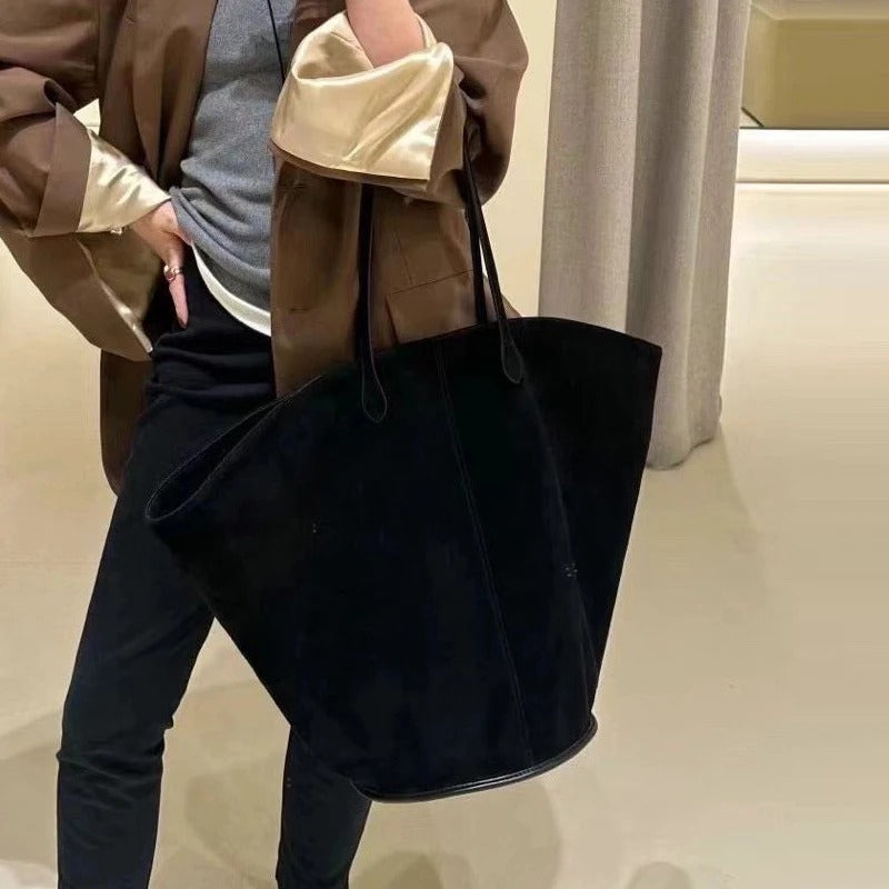 Levoire | Grand Sac En Similicuir Pour Femmes Noir