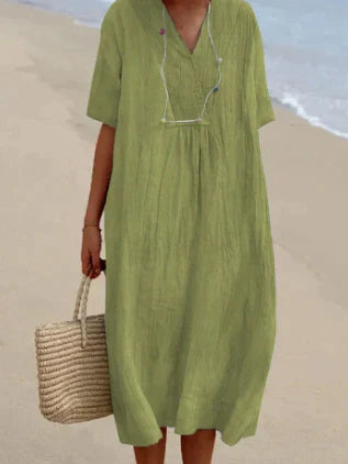 Levoire | Robe En Lin Légère Pour Les Jours Chauds jaune vert