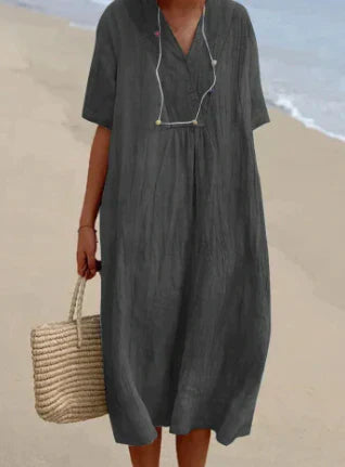 Levoire | Robe En Lin Gris