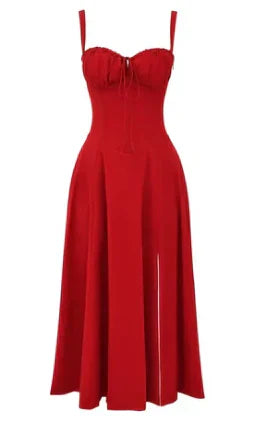 Levoire | Robe Bustier Avec Taille Moyenne Rot