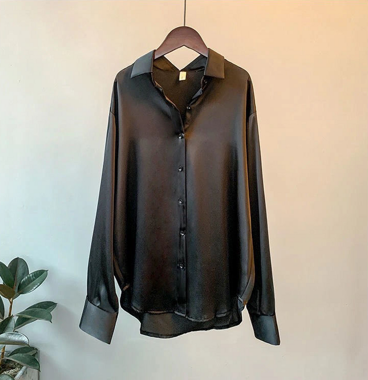 Levoire | Blouse Myra En Soie - Une Blouse Luxueuse Et Classique Pour Femmes. Noir