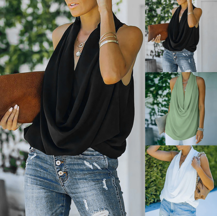 Levoire | Top Avec Col Bas Pour Femmes Noir S