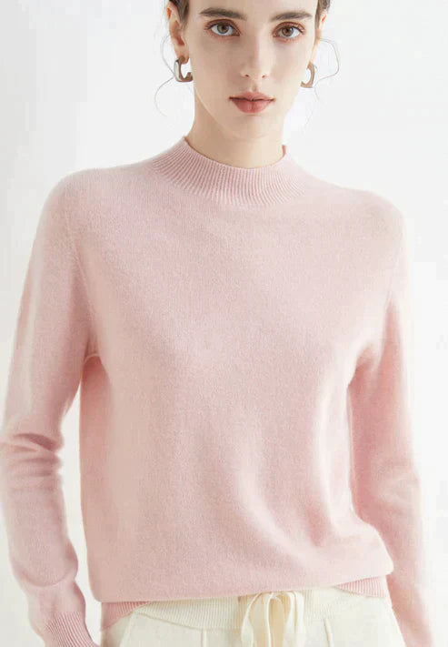 Levoire | Pull Col Roulé En Cachemire Rosa