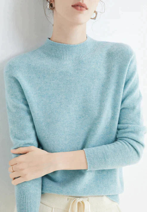 Levoire | Pull Col Roulé En Cachemire Bleu claire