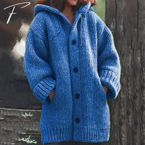 Levoire | Grand gilet tricoté Bleu