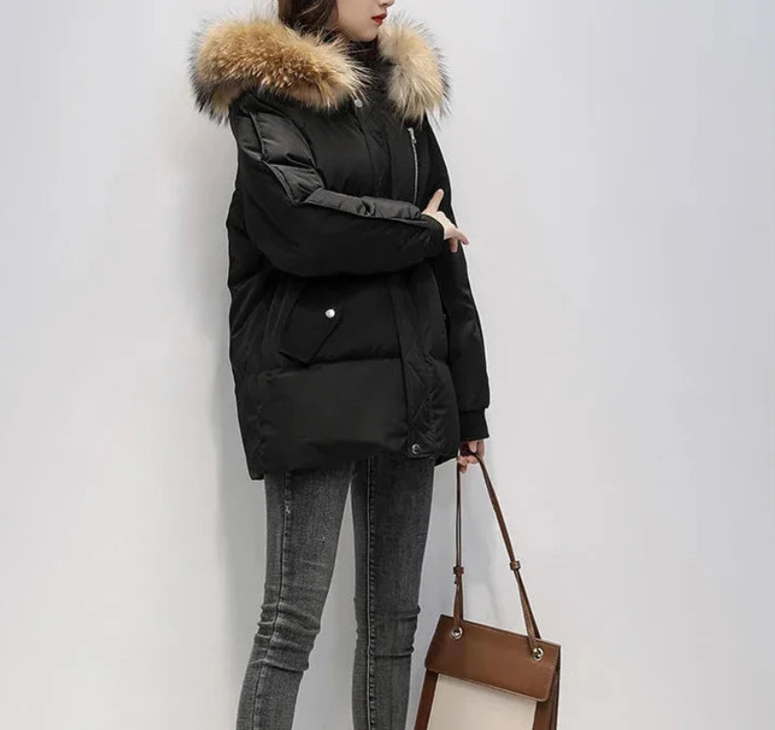 Levoire | Manteau d'hiver chaud avec fausse fourrure