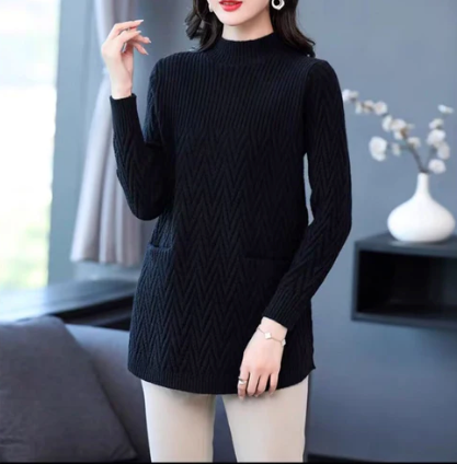 Levoire | Polo à col pour femmes Noir