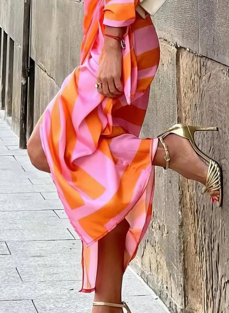 Levoire | Robe Cache-Cœur Élégante À Imprimé Chic