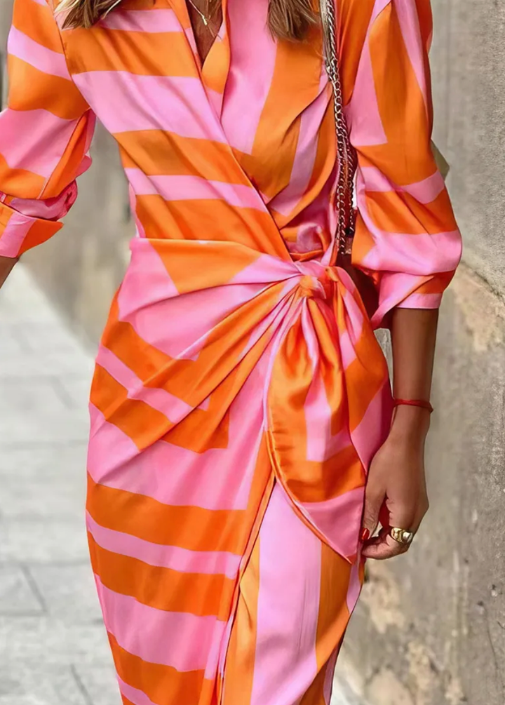 Levoire | Robe Cache-Cœur Élégante À Imprimé Chic