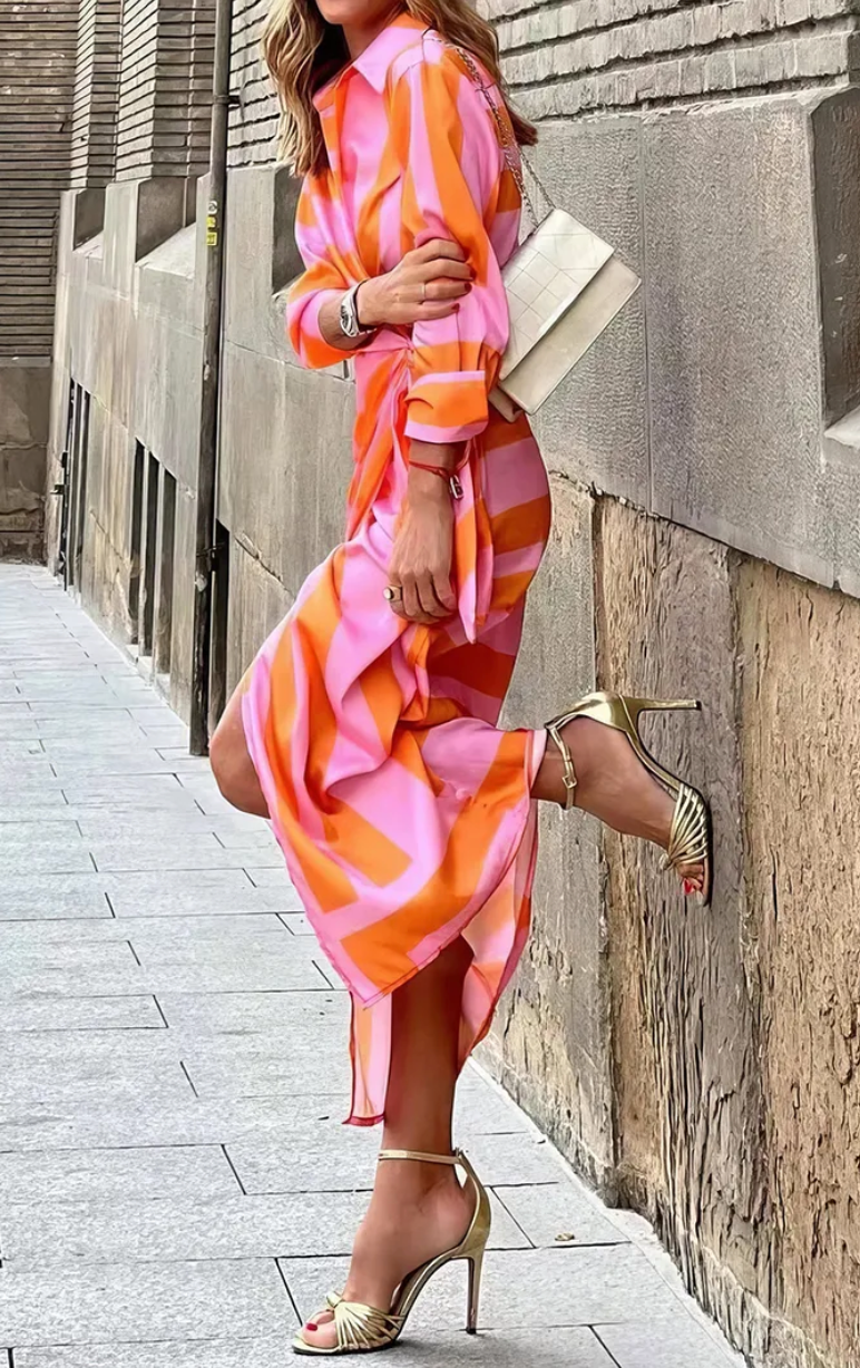 Levoire | Robe Cache-Cœur Élégante À Imprimé Chic