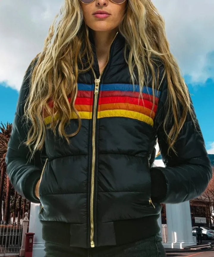 Levoire | Parka Rétro Zippée en Fausse Fourrure Noir