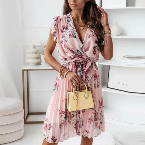 Levoire | Robe D'Été Élégante Et Florale Rosa