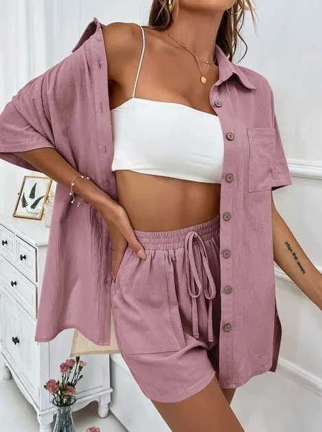 Levoire | Ensemble Deux Pièces Confortable Pour Femmes Rosa
