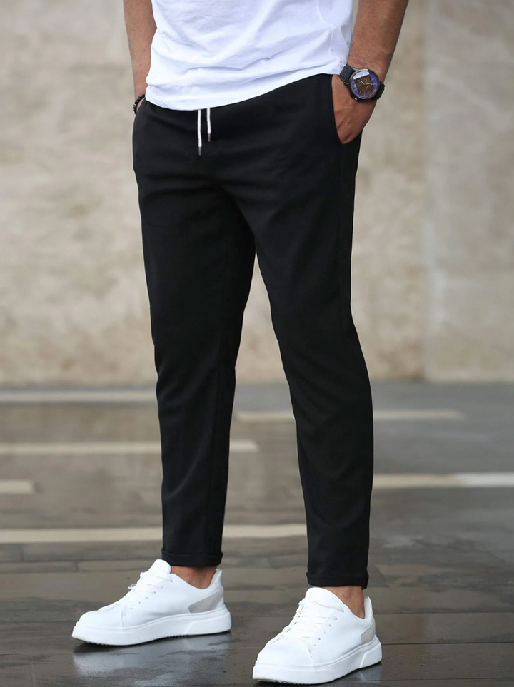 Levoire | Pantalon Stretch Luxe De Qualité Premium Noir