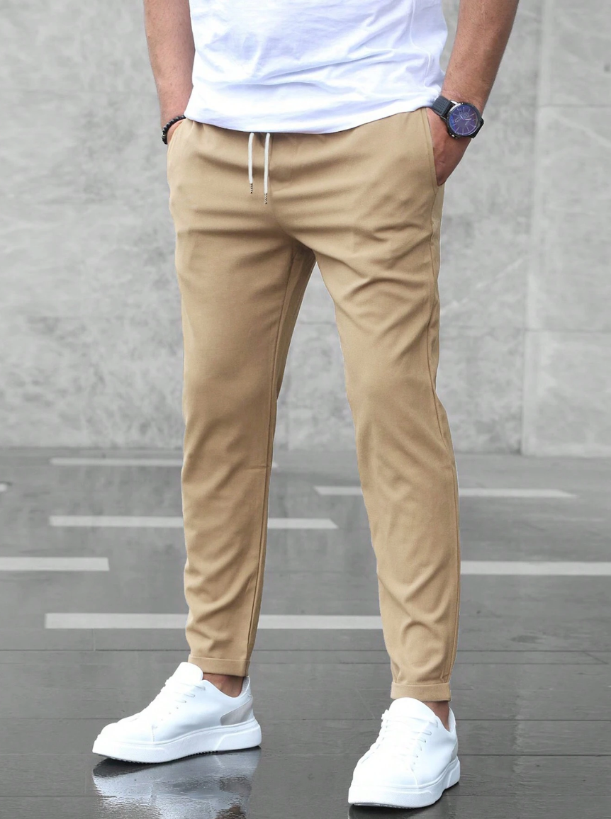 Levoire | Pantalon Luxe Élastique Premium Beige