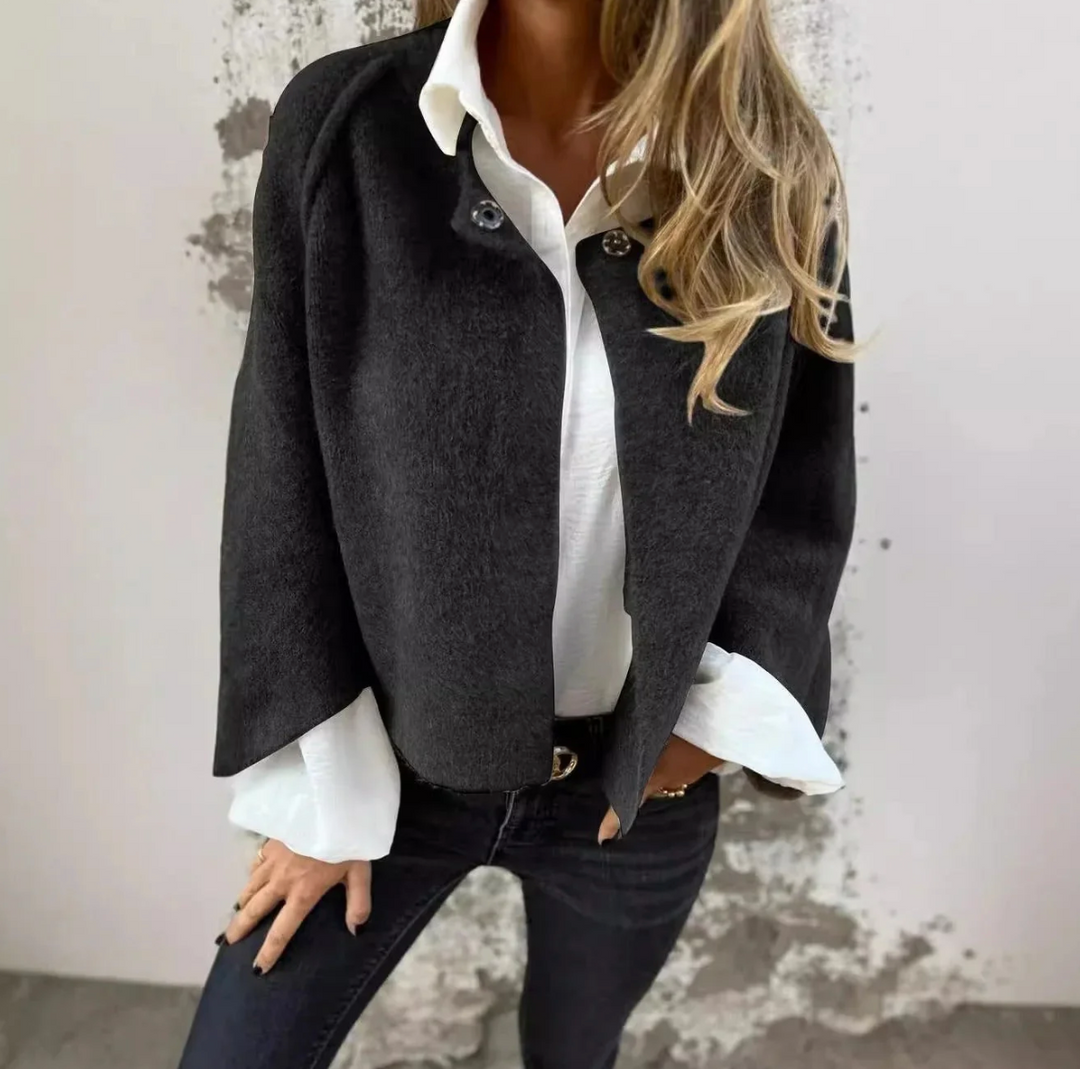 Levoire | Manteau Court Fr La Priode De Transition Noir