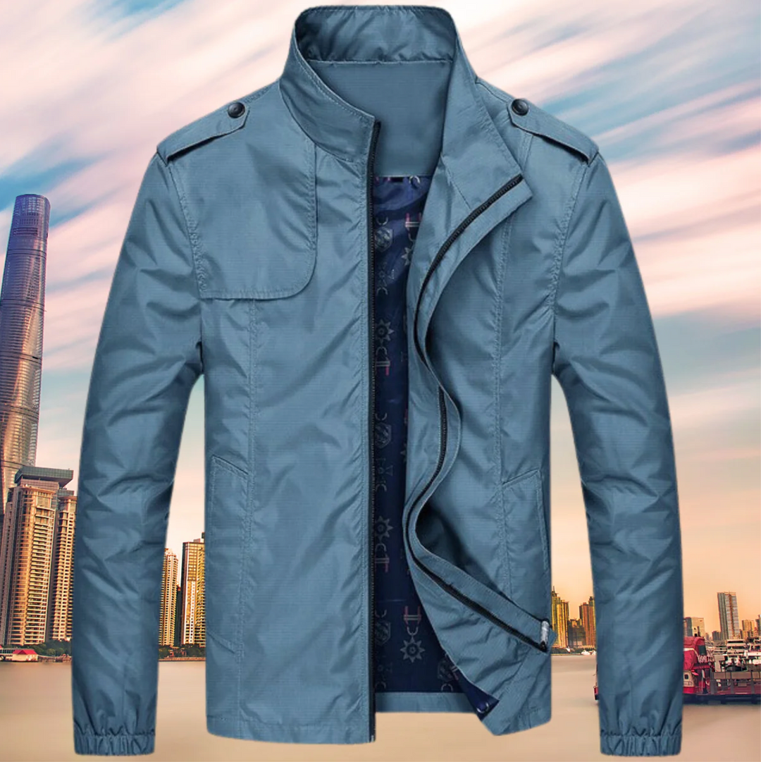 Levoire | Veste à col montant imperméable à manches longues Bleu