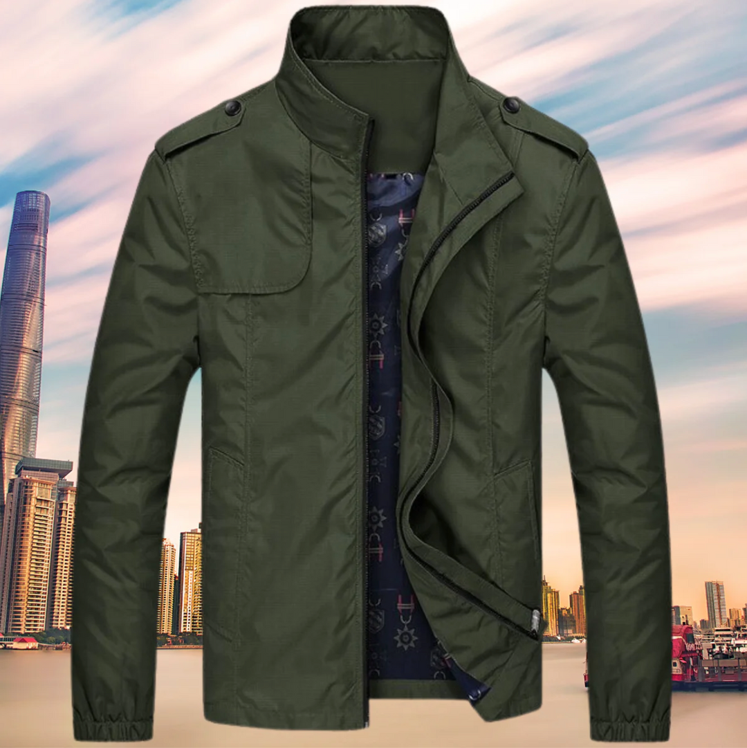 Levoire | Veste à col montant imperméable à manches longues Vert