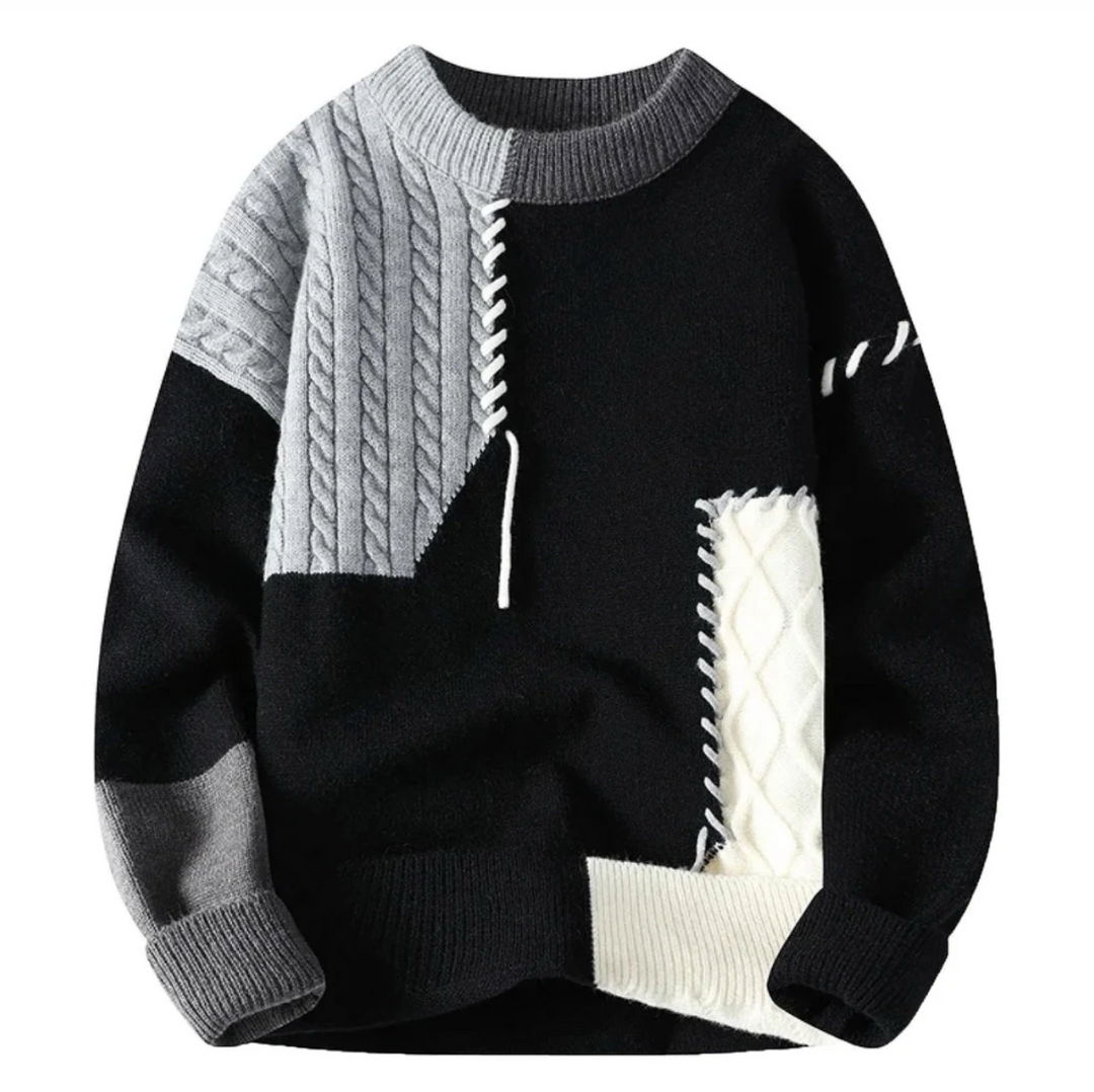 Levoire | Pull En Patchwork Noir