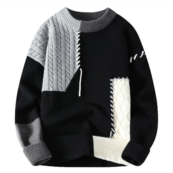 Levoire | Pull En Patchwork Noir