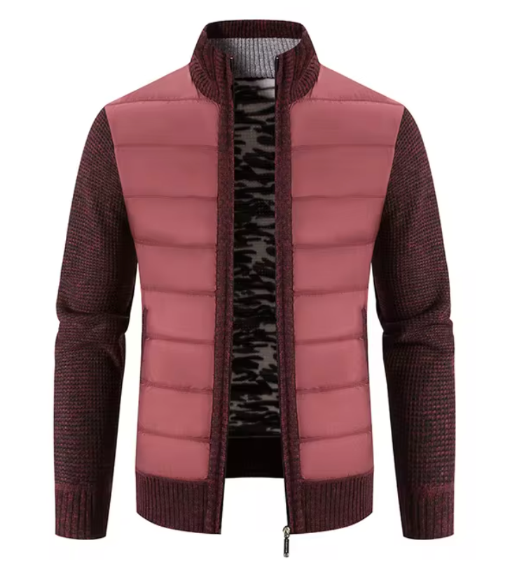 Levoire | Gilet à manches longues avec col montant en tricot Rot