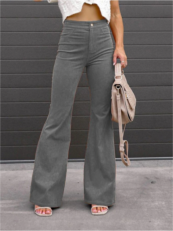 Levoire | Pantalon En Velours Côtelé Pour Femmes Gris