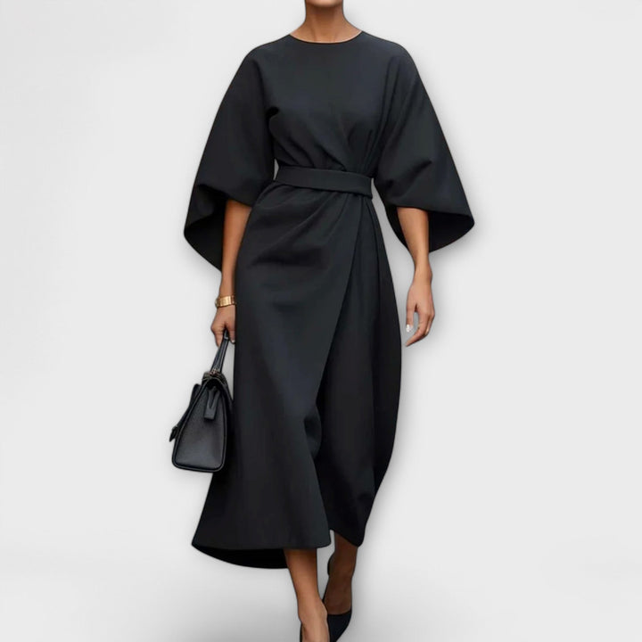 Levoire | Robe Élégante Avec Manches Noir