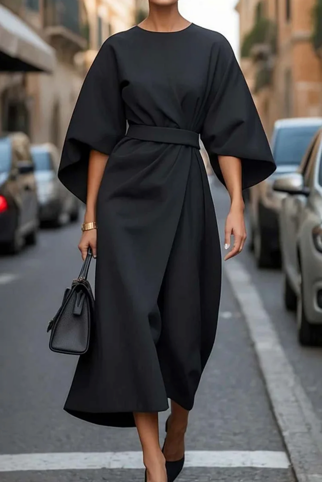 Levoire | Robe Intemporelle Avec Une Ligne Élégante Noir