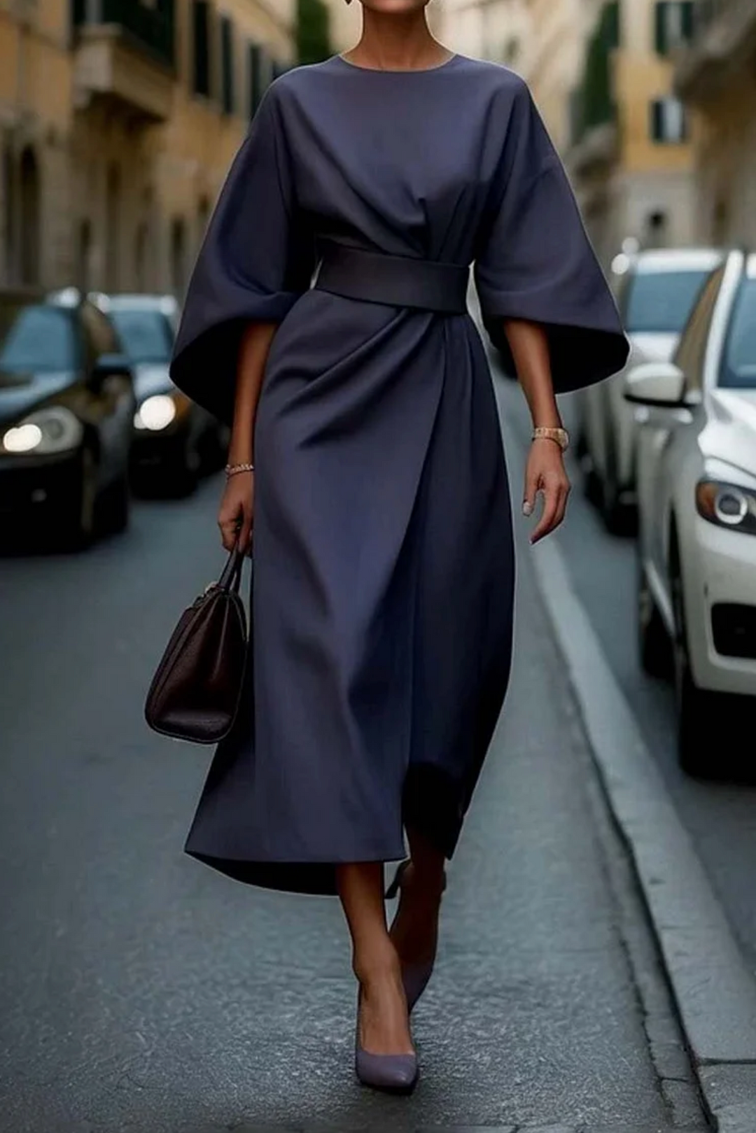 Levoire | Robe Intemporelle Avec Une Ligne Élégante bleu marine