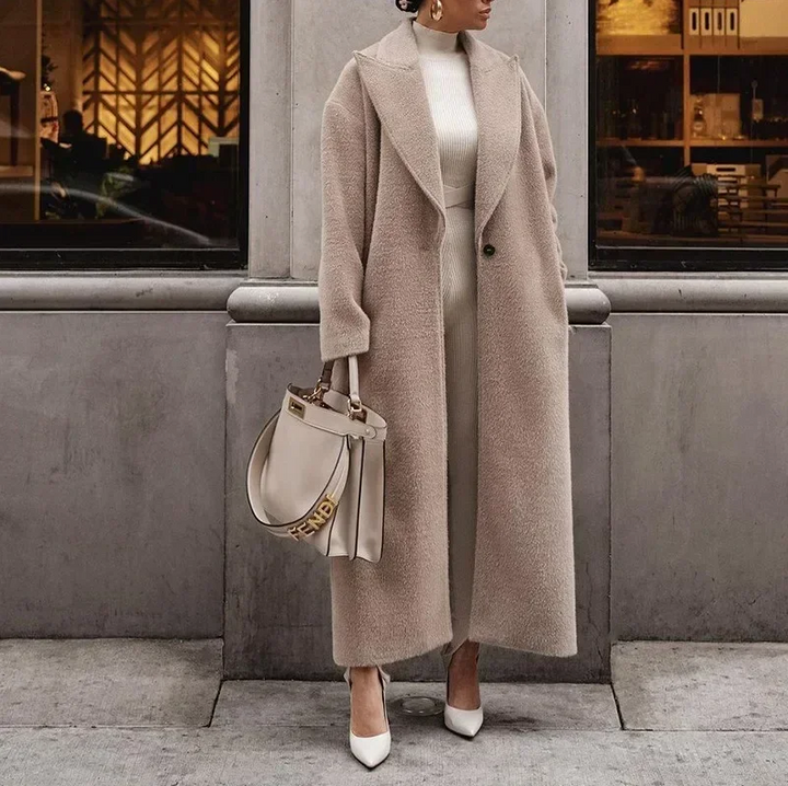 Levoire | Manteau Long Décontracté Et Tendance Beige