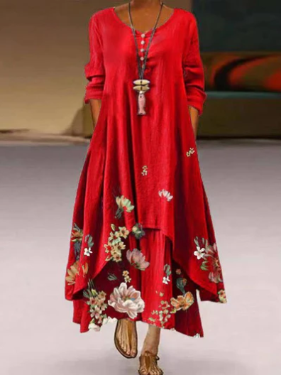 Levoire | Robe Maxi Élégante Pour Les Journées D'Été Rot
