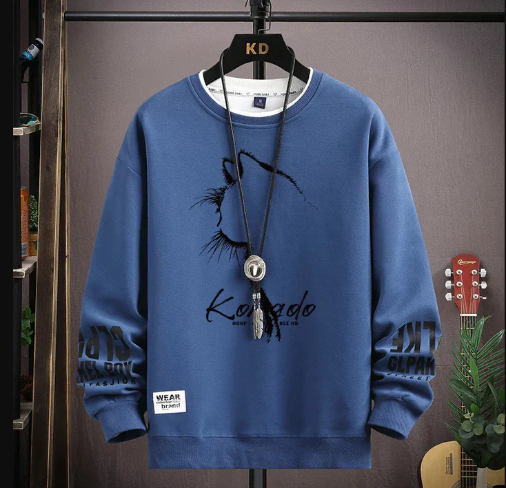 Levoire | Sweat-Shirt Dans Le Style Sweat-Shirt Bleu