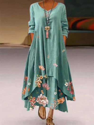 Levoire | Robe Maxi Élégante Pour Les Journées D'Été Vert