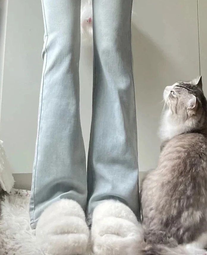 Levoire | Pantalon Évasé Étroit Taille Haute