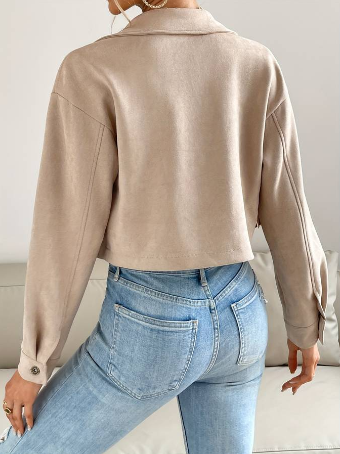 Levoire | Veste Courte Luxueuse Avec Des Manches Longues Et Des Boutons